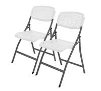 TRUTZHOLM Juego de 2 Sillas Plegables Camping Jardín Resistente al Clima 150 kg
