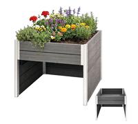 TRUTZHOLM Mährobotergarage Hochbeet 2in1 Estética Madera Lluvia 73x79x56cm