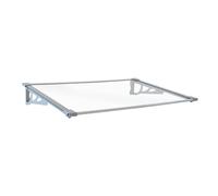 TrutzHolm Vordach Puertavordach Pultvordach Aluminio 120x80 cm 3 mm Negro