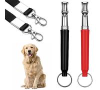 TruuMe Silbato para Perros, Silbato Ultrasónico para Perros, Silbato Ultrasónico Profesional, Ajustables para Perros de Alta frecuencia, Silbato De Perro Antiladridos para Entrenamiento, Negro & Rojo