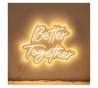 Truvix Luces de neón Lámpara de neón ambiental relajante Mejor Juntos para bodas, cumpleaños y decoración estética habitaciones(Amarillo)