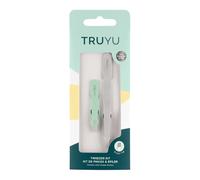 TRUYU Kit Tweeze & Shape - Pinza Slant estándar + Micro Slant para depilación precisa