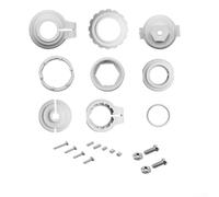 TRV - Adaptador de válvula M30 x 1,5 a M28 x 1,5 para termostato inteligente, conector de actuador electrónico para sistemas de calefacción, plástico gris, paquete de 9