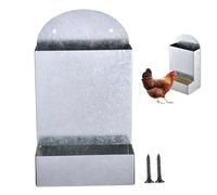 Trveqhk Alimentador de grano de pollo, dispensador automático de grano, accesorios de metal portátil para alimentar pollitos al aire libre