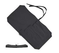 Trveqhk Bolsa de chef, rollos de cortador de lona, equipo de camping, cubierta protectora de cubiertos, equipo de camping ligero, bolsa protegida para profesionales, Black, Refer to description