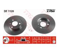 TRW 2X Disco De Freno Delante 237 Completo Para Peugeot 106 II 1A_ 1C_ 1 1A 1C