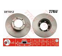 TRW 2X Disco De Freno Delante Ø278MM Ventilado Para Renault Master I P T