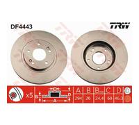 TRW 2X Disco De Freno Delante 294 Ventilado Para Hyundai Santa Fé I SM Trajet