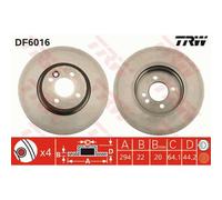 TRW 2X Disco De Freno Delante 294 Ventilado Para MINI Mini R50 R53 R52 DF6016