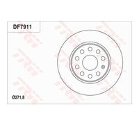 1X Disco de freno TRW DF7911 para AUDI A3 (8P1) 2 2004-2012
