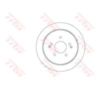 TRW 2X Disco De Freno Trasero Ø284 Mm Para Ssangyong Korando Actyon Sports II