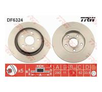 TRW 2X Disco De Freno Trasero 290 Completo Para Toyota Avensis Kombi _T27_