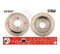 TRW 2x Disco Freno Trasero 284 Completo para Hyundai Grandeza TG Kia Opirus Gh
