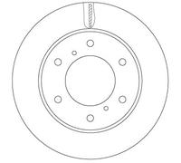 TRW 2x Discos de Freno Delanteros Ventilado Pintado para Mitsubishi L 200 Tritón