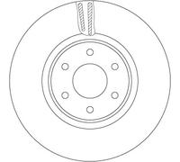 TRW 2X Discos De Freno Delanteros Ventilados Pintados Para Mercedes X-Clase 470