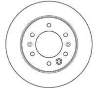 TRW 2X Discos De Freno Traseros Completamente Pintados Para Hyundai H350 Furgón