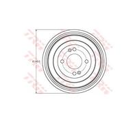 Tambor de freno DB4422 TRW para HYUNDAI KIA