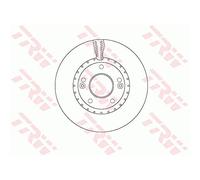 Disco de freno TRW DF6628 delantero, ventilado , 1 Pieza