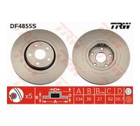 TRW Disco de Freno Ø334 Ventilado Delant. Apto para Lexus GS RC L1 S19 GRL1 GWL1