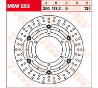 Disco de freno TRW MSW253, 1 Pieza