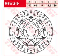 TRW DISCO FRENO DELANTERO TRW MSW219,DIÁM.310MM,FLOT.