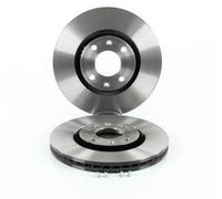 TRW Discos de freno para DS: DS4, DS3, DS5 & PEUGEOT: 207, 208, 2008, 307, Partner, 5008, 3008, Ranch, 308, 1007 & CITROËN: Berlingo, C3 (Ref: DF4183)
