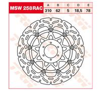 Disco de freno TRW MSW258RAC, 1 Pieza