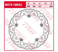 TRW Discos de freno Racing Delanteros DELANTE., MSTR138RAC FIJO