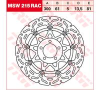 TRW Discos de freno Racing Delanteros DELANTE., MSW215RAC FLOT.