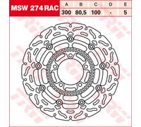 TRW Discos de freno Racing Delanteros DELANTE., MSW274RAC FLOT.