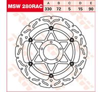 TRW Discos de freno Racing Delanteros DELANTE., MSW280RAC FLOT.