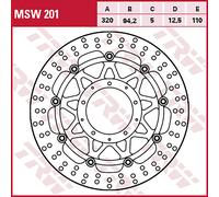 Disco de freno TRW MSW201, 1 Pieza