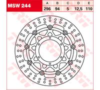 Discos de freno 296 mm Trw Honda Cb 900/vtx 1800/cbr 600 MSW244