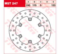 TRW Discos de freno TRW, traseros MST247,DIÁM.245MM,FIJO