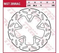 TRW Discos freno Racing, traseros, con ABE TRASERO, MST289RAC FIJO