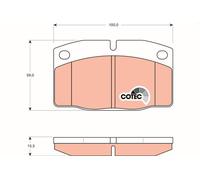 TRW GDB199 Juego de pastillas de freno Delantero para OPEL Kadett E CC (T85)