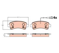 TRW GDB2106 Juego de pastillas de freno