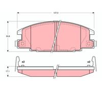 TRW GDB3161 Juego de pastillas de freno para OPEL Frontera A SUV (U92)