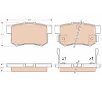 TRW GDB3175 Set de Pastillas Freno,Disco Freno para Acura ,Ciimo Honda Honda