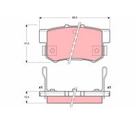 TRW GDB3191 Juego de pastillas de freno Trasero para HONDA CIVIC IX (FK)