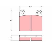 TRW GDB656 Juego de pastillas de freno para OPEL KADETT C KADETT C Coupe