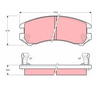 TRW GDB882 Juego de pastillas de freno Delantero para NISSAN 180 SX Coupé (S13)