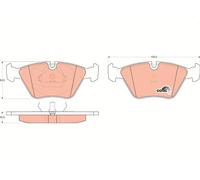 TRW GDB916 Juego de pastillas de freno Delantero para BMW 3 Sedán (E36) 7 (E32)