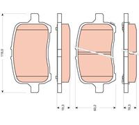 TRW Juego de 4 pastillas de freno para OPEL: GT Roadster & CHEVROLET: HHR (Ref: GDB1755)