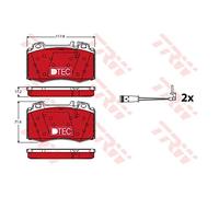 Pastillas de freno GDB1543DTE TRW para PORSCHE TOYOTA OPEL MERCEDES-BENZ