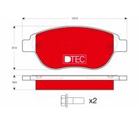 TRW Juego de pastillas de freno Delantero para FIAT Idea (350) GDB1464DTE