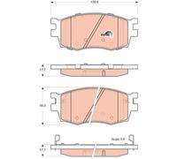 TRW Juego de pastillas de freno Delantero para HYUNDAI i20 (PB, PBT) GDB3420