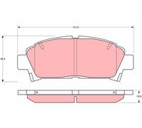 TRW Juego de pastillas de freno Delantero para TOYOTA CARINA E (T19) GDB1145