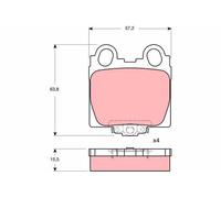 TRW Juego de pastillas de freno Trasero para TOYOTA Altezza (E1) GDB3233