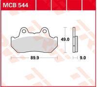 TRW Lucas Almohadilla de freno MCB544
